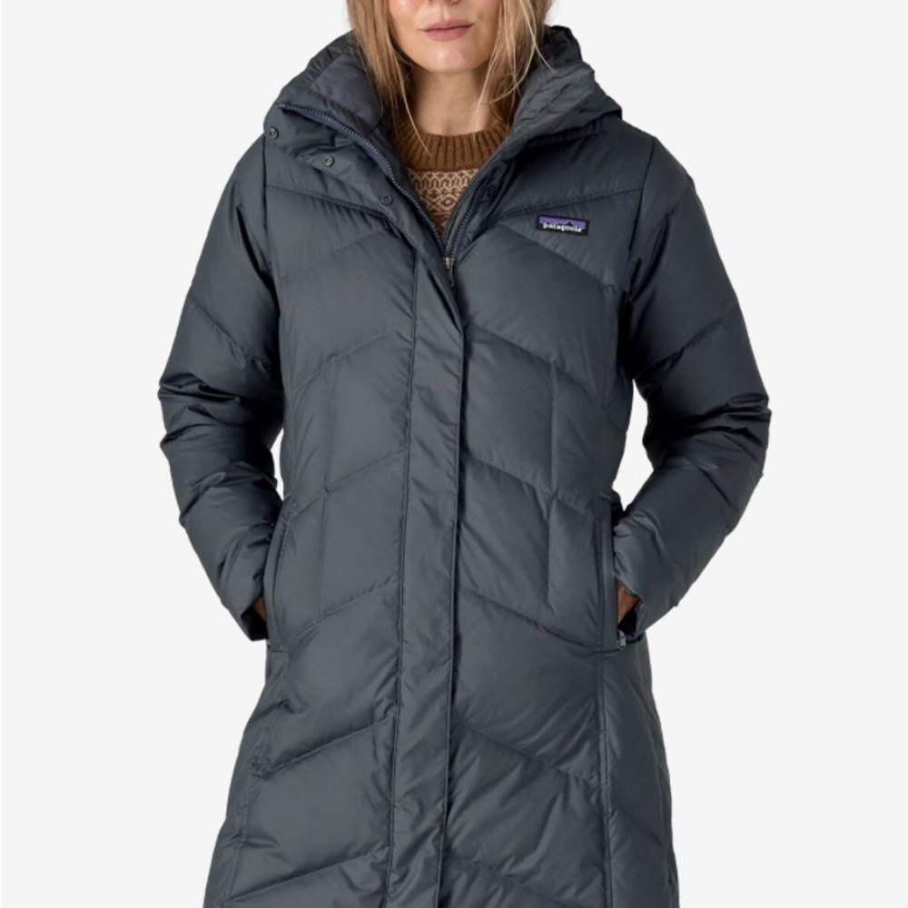 Patagonia Women's Long Down Coat - Dark Gray